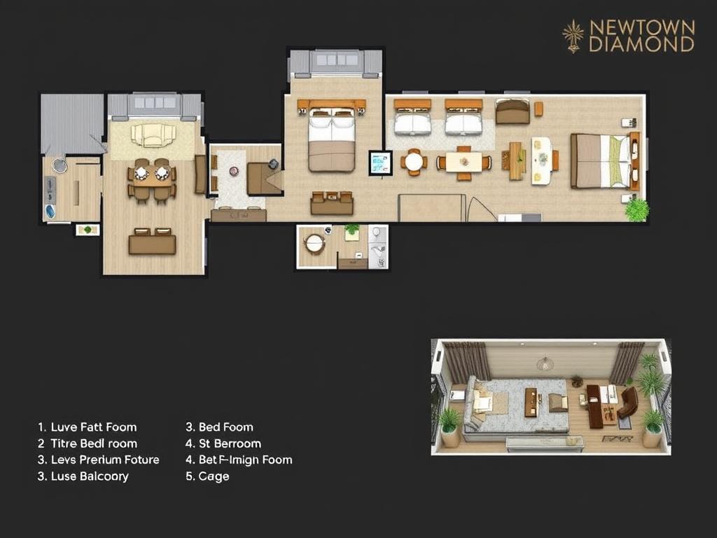Thiết kế căn hộ 3 phòng ngủ tại Newtown Diamond Đà Nẵng Thiết kế căn hộ 3 phòng ngủ tại Newtown Diamond Đà Nẵng